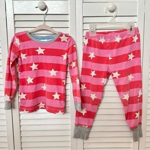 Mini Boden Glow-in-the-Dark Snug Striped Long John Pajamas